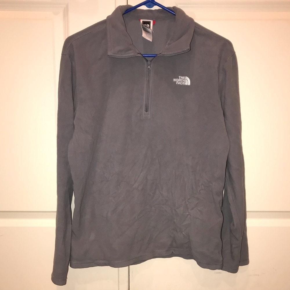 Men’s Gray North Face 1/4 Zip Fleece Pullover